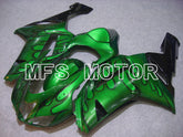 Kawasaki NINJA ZX6R 2007-2008 Injection ABS Fairing - Flame - Black Green - MFS5742